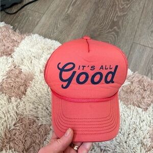 The Montana Scene Coral Baseball Cap “ It’s All Good “ 💗